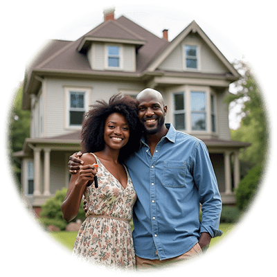 Family with New Home